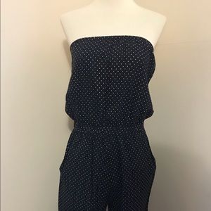Full Tilt Black and White Polka Dot Romper